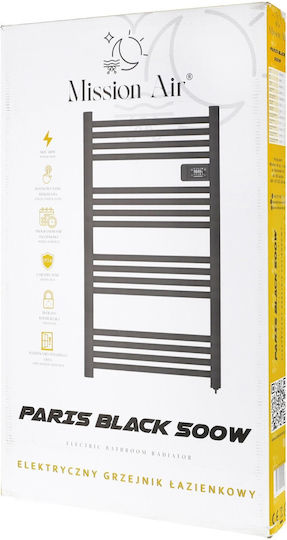 Mission Air Electric Towel Rail 500W 96x54cm Black