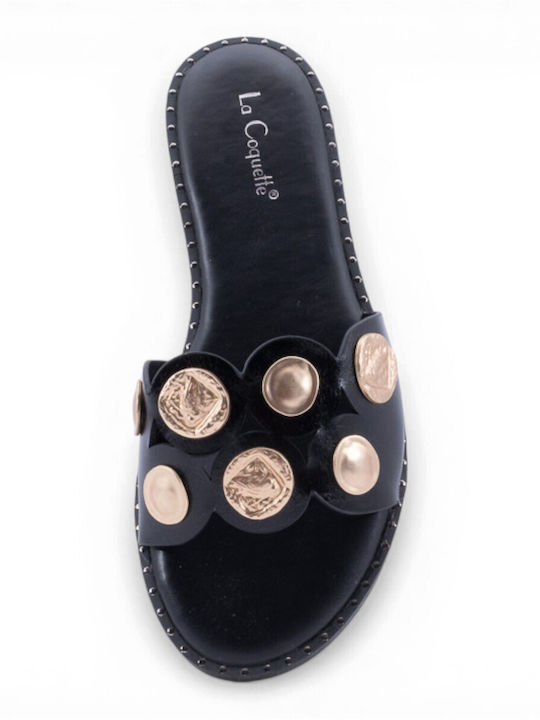Damen Flache Sandalen Schwarz
