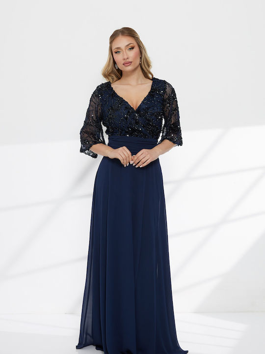 Summer Maxi Dress for Wedding / Christening Blue