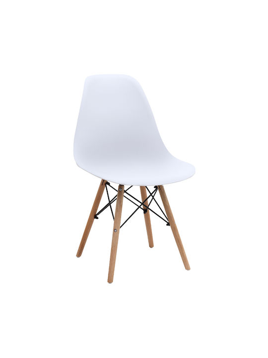 Nova Dining Room Polypropylene Chair White - Natural 46x51x80cm