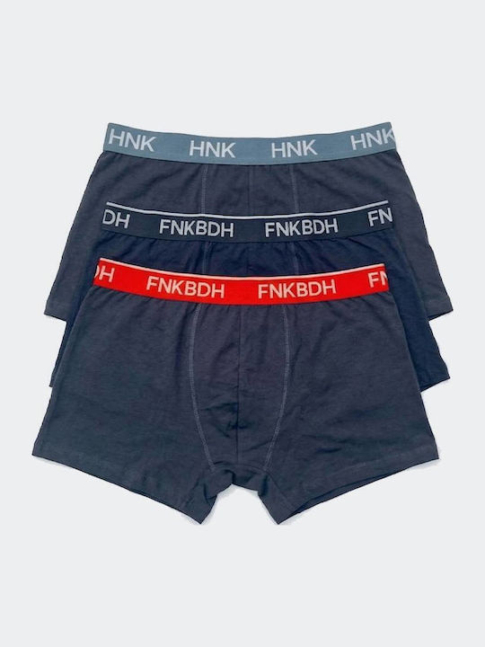 Ανδρικά Μποξεράκια Navy με Σχέδια 3Pack