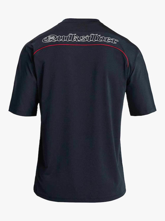 Quiksilver UPF 50+ Men Short Sleeve Sun Protection Shirt Black