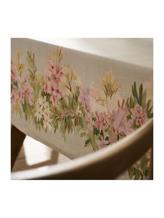 Gofis Home Stain Resistant Tablecloth Feaven 414 Ecru 140x260cm