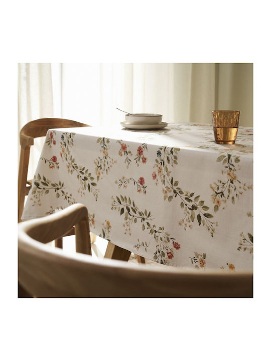 Gofis Home Stain Resistant Tablecloth Octavia 417 Ecru 135x135cm