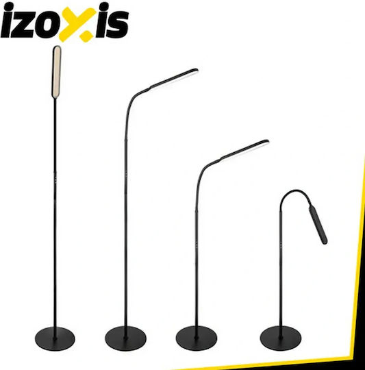 Izoxis LED Φωτιστικό Δαπέδου Υ180εκ. με Ρυθμιζόμενο Λευκό Φως Μαύρο