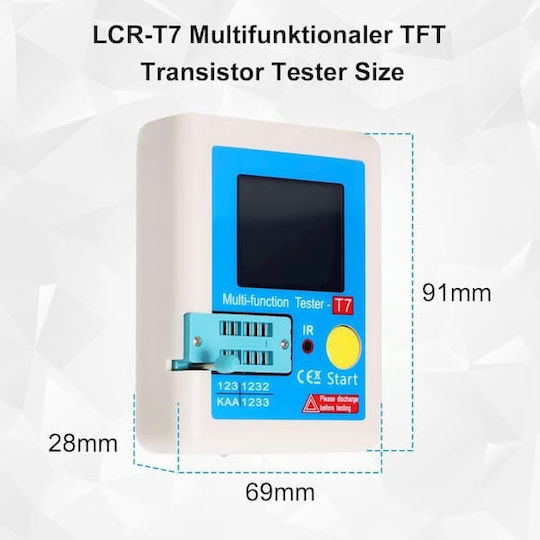 Multifunktionaler Tft Transistortester Kondensator- und Transistortester XDA089