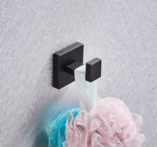 Wall Mounted Bathroom Accessory Set Inox Black