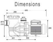 Oxygon Alpha Series High Performance Pool Water Pump Filter Single-Phase with Power 2hp