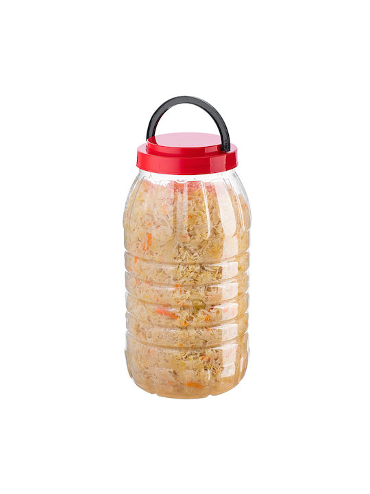 Kadax Vază Pentru Paste Cu Capac Din Plastic Roșu 5000ml