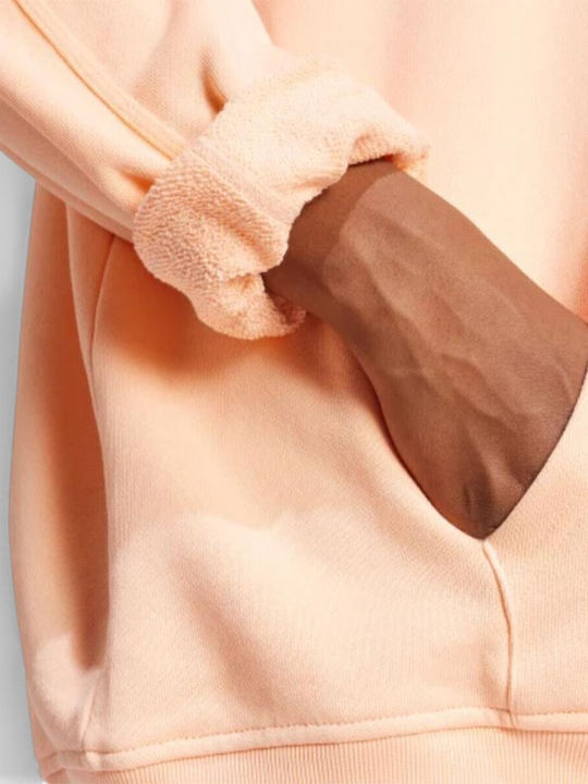 French Terry Γυναικείο Φούτερ με Κουκούλα Pink