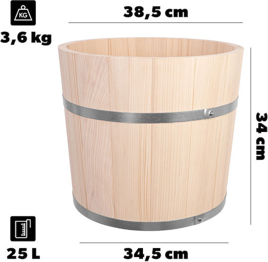 Kadax Vază Utilizare Generală Cu Capac Din Lemn Bej 5000ml