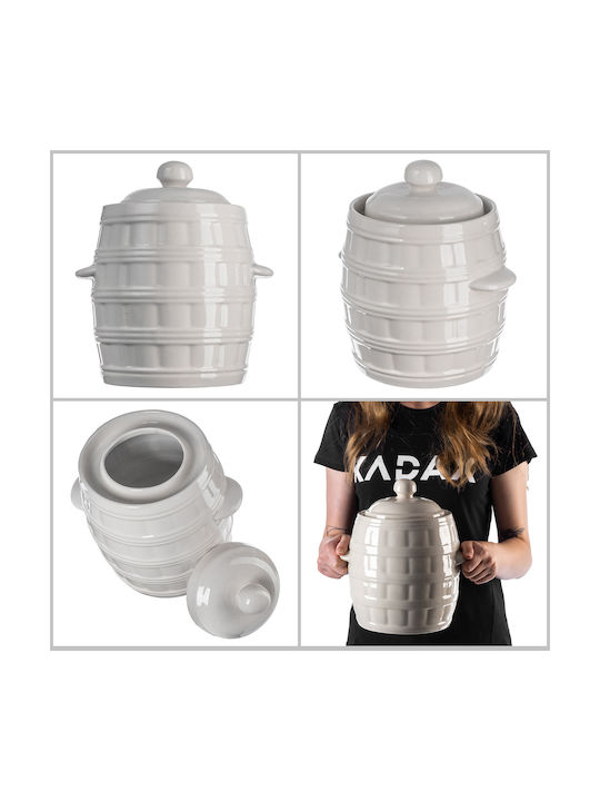 Kadax Vază Utilizare Generală Cu Capac Ceramică Maro 5000ml 1 Bucată