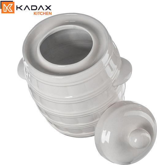 Kadax Ваза за Обща Употреба с Капак Керамика Кафява 5000ml