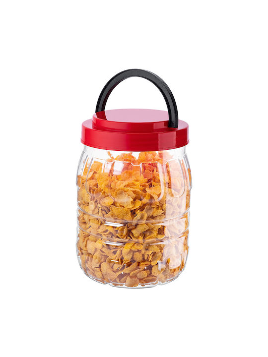 Kadax Set 2 Stück Pasta Gläser mit Kunststoff Deckel Rote 2000ml