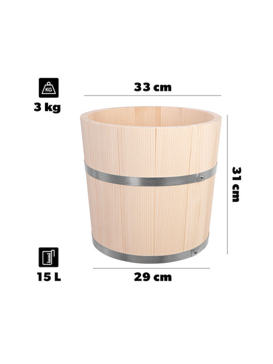 Kadax Vază Utilizare Generală Cu Capac Lemn Bej 5000ml