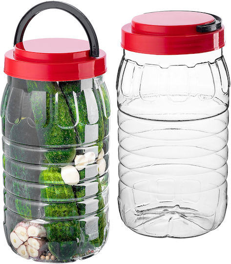 Kadax Pasta Jar with Plastic Lid Red 3000ml