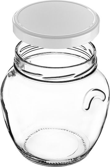 Kadax Set 4Stücke Lebensmittelgläser Allgemeine Verwendung mit Deckel Glas Weiß 1700ml 4Stücke