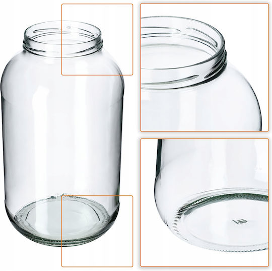 Kadax Kadax Allgemeine Verwendung Glas Vaso mit Deckel Rote 4000ml