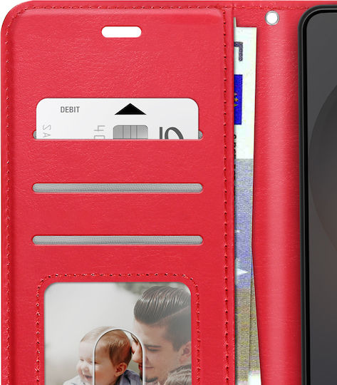 Mayaxess Wallet Case Galaxy S26 Lanyard Stand Function Red