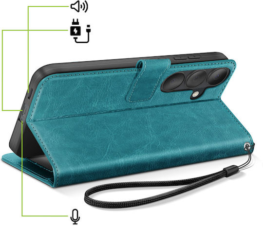 Mayaxess Wallet Case Galaxy S26 Plus Lanyard Stand Function Turquoise