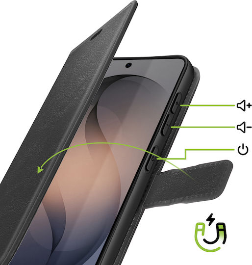 Mayaxess Wallet Case Galaxy S26 Plus Lanyard Stand Function Black