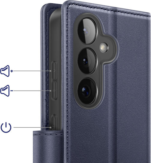 Mayaxess 2-in-1 Wallet Case Galaxy S26 Detachable Shell Dark Blue