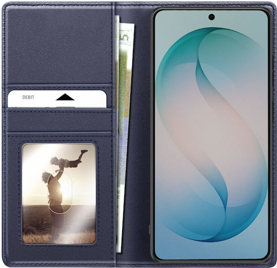 Mayaxess 2-in-1 Wallet Case Galaxy S26 Detachable Shell Dark Blue
