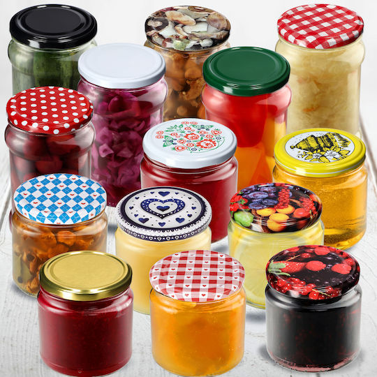 Lids Jars Fi66 Jar Caps Heart 4-clasp 10pcs