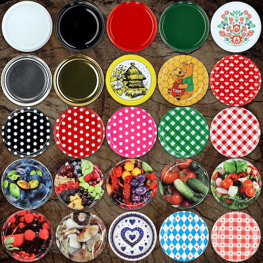 Lids Jars Fi66 Jar Caps Heart 4-clasp 10pcs