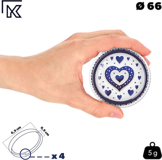Kadax Lebensmittelabdeckungen Fi66 Glasdeckel Herzförmige 4-Haken 10 Stück