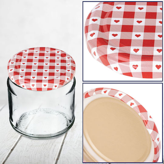 Lids Jars Fi66 Jar Caps Heart 4-clasp 10pcs