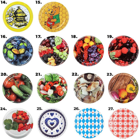 Lids Jars Fi66 Jar Caps Heart 4-clasp 10pcs