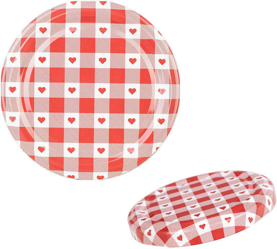 Lids Jars Fi66 Jar Caps Heart 4-clasp 10pcs