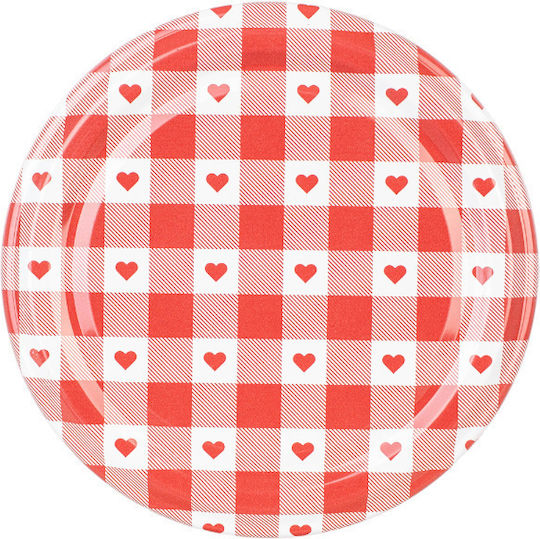 Lids Jars Fi66 Jar Caps Heart 4-clasp 10pcs