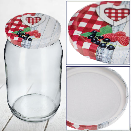 Lids Jars Fi66 Jar Caps Heart 4-clasp 10pcs