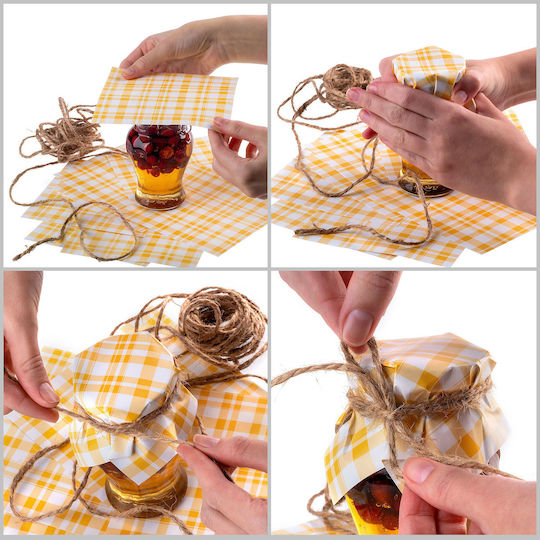 Lids Caps Jars Preserves Bottles Napkins + Jute String X10