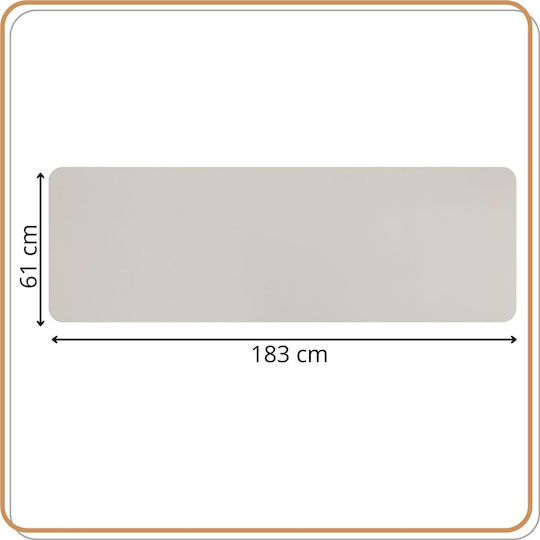 Exercise Mat Yoga Beige (183x61x1cm)