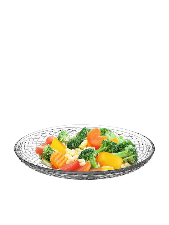 Kadax Servierplatte Untiefe Glas Transparent 30cm 2 Stück