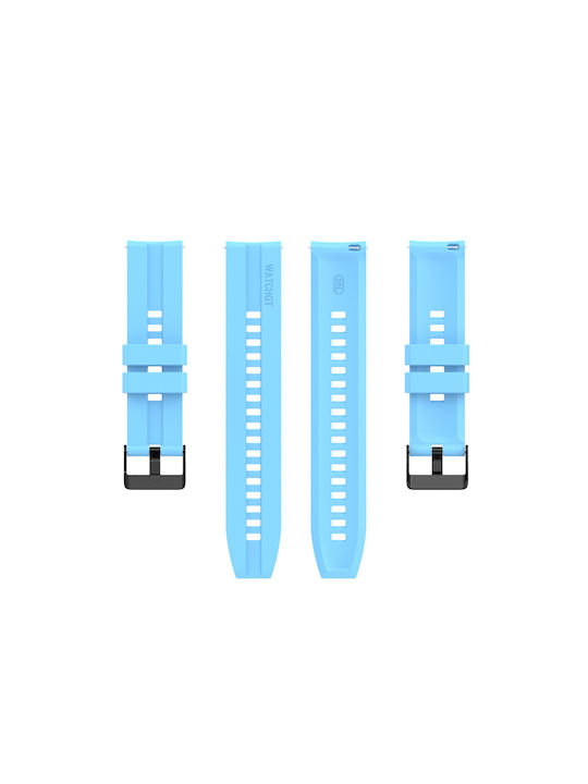 Silicone Wearable Strap Light Blue Universal Silicone Watch Strap