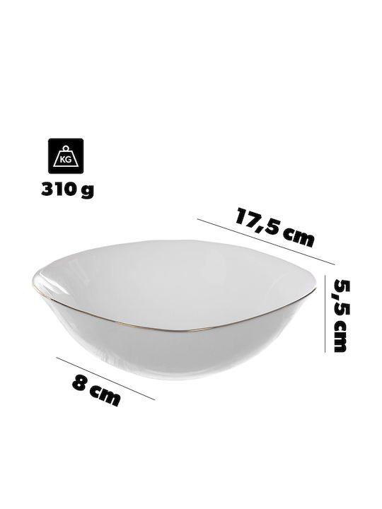 Kadax Salatschüssel Glas Weiß 15cm