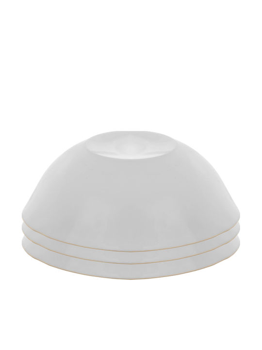 Kadax Bol Pentru Salate Din Sticlă Albă 15cm 3 Bucăți