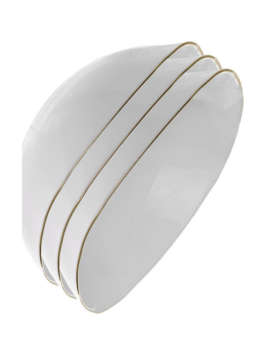 Kadax Bol Pentru Salate Din Sticlă Albă 15cm 3 Bucăți