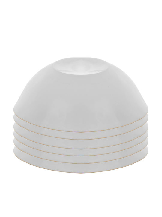 Kadax Bol Pentru Salată Din Sticlă Albă 15cm 6 Bucăți