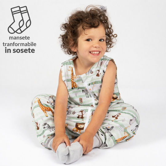 Kidizi Sac De Dormit De Vară Cu Picioare 0.5 Tog Safari Verde