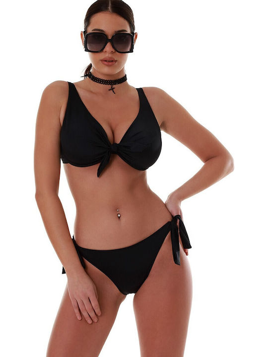 Slip Bikini Solids Negru