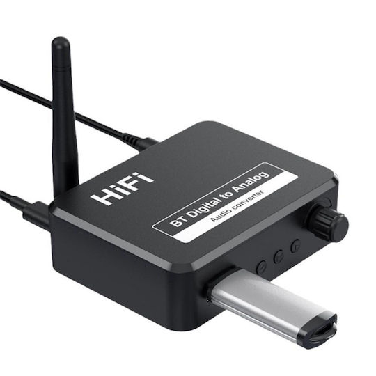 Convertor Audio Digital La Analog Ot13 Compatibil Bluetooth 5.1 Usb 3.5 Mm Aux Cablu Audio Optic Rca Negru