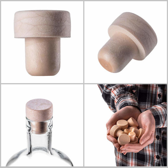 Mushroom Stopper Bottles Bottle Closures Corks Liqueurs Ø19.5 10 Pcs