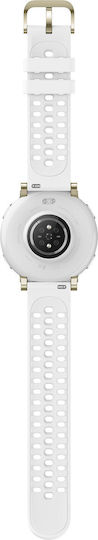 Amazfit Active 3 Premium Stainless Steel 45mm Αδιάβροχο Smartwatch με SIM και Παλμογράφο (Λευκό)