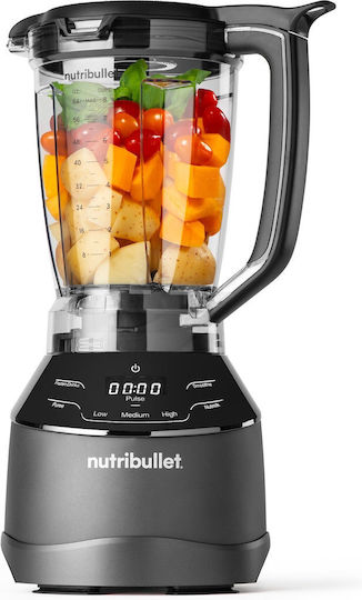 NutriBullet Μπλέντερ με Πλαστική Κανάτα 1.8 lt 1500W Μαύρο NBF580B