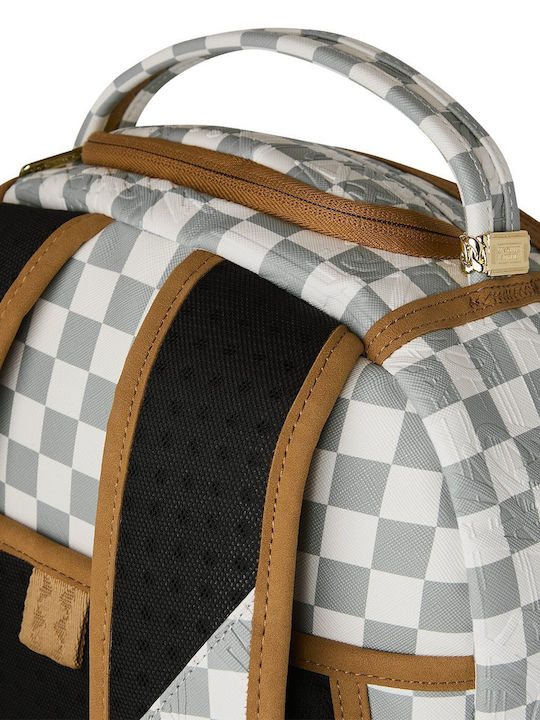 Sprayground Cream Check Dlxsv Σχολική Τσάντα Πλάτης Λευκή